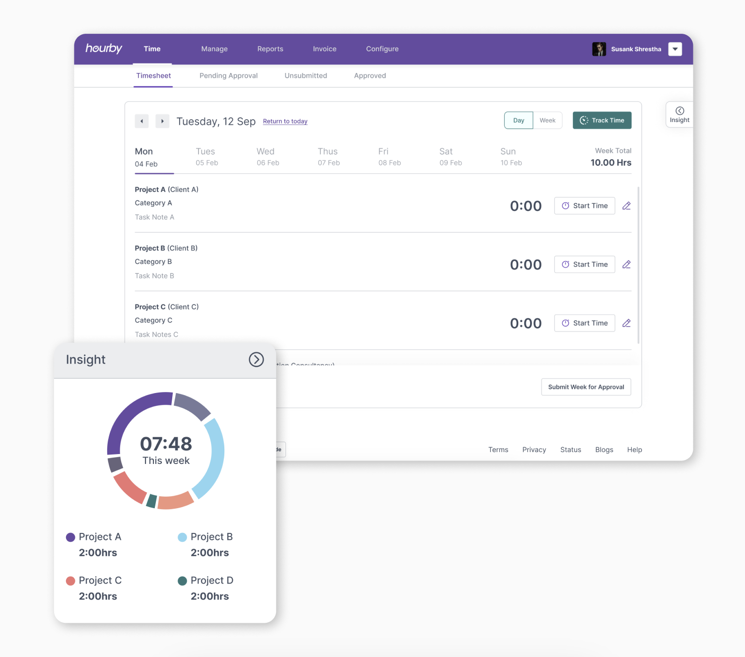 Timesheet User Interface